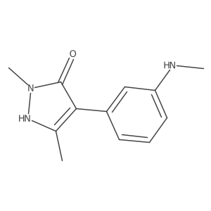 1,3-dimethyl-4-[3-(methylamino)phenyl]-1H-pyrazol-5-ol结构式