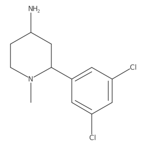 2-(3,5-Dichlorophenyl)-1-methylpiperidin-4-amine结构式