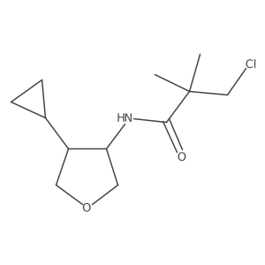 3-chloro-N-(4-cyclopropyloxolan-3-yl)-2,2-dimethylpropanamide Structure