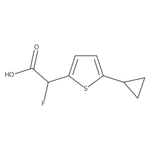2-(5-Cyclopropylthiophen-2-yl)-2-fluoroacetic acid Structure