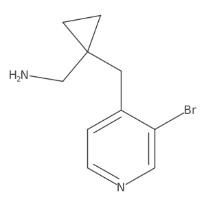 {1-[(3-Bromopyridin-4-yl)methyl]cyclopropyl}methanamine结构式