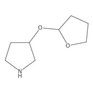 3-(Oxolan-2-yloxy)pyrrolidine Structure