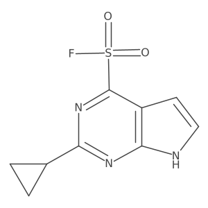 2-cyclopropyl-7H-pyrrolo[2,3-d]pyrimidine-4-sulfonyl fluoride结构式