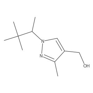 [1-(3,3-dimethylbutan-2-yl)-3-methyl-1H-pyrazol-4-yl]methanol结构式