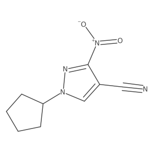 1-Cyclopentyl-3-nitro-1H-pyrazole-4-carbonitrile Structure