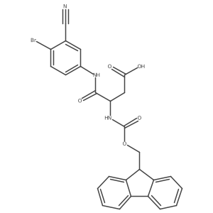 3-[(4-bromo-3-cyanophenyl)carbamoyl]-3-({[(9H-fluoren-9-yl)methoxy]carbonyl}amino)propanoic acid Structure