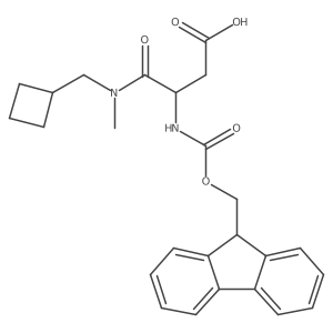 3-[(cyclobutylmethyl)(methyl)carbamoyl]-3-({[(9H-fluoren-9-yl)methoxy]carbonyl}amino)propanoic acid结构式