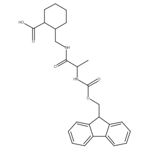 2-{[2-({[(9H-fluoren-9-yl)methoxy]carbonyl}amino)propanamido]methyl}cyclohexane-1-carboxylic acid Structure