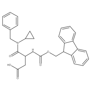 3-[benzyl(cyclopropyl)carbamoyl]-3-({[(9H-fluoren-9-yl)methoxy]carbonyl}amino)propanoic acid结构式