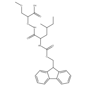 2-{[2-({[(9H-fluoren-9-yl)methoxy]carbonyl}amino)-4-methylhexanamido]oxy}-3-methoxypropanoic acid Structure