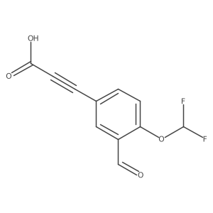3-[4-(Difluoromethoxy)-3-formylphenyl]prop-2-ynoic acid Structure