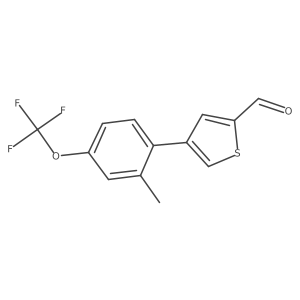 4-[2-Methyl-4-(trifluoromethoxy)phenyl]thiophene-2-carbaldehyde结构式