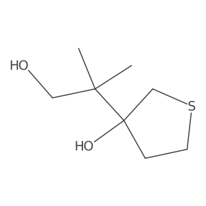 3-(1-Hydroxy-2-methylpropan-2-yl)thiolan-3-ol结构式