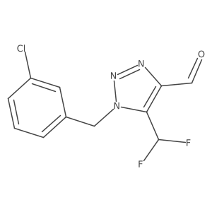 1-[(3-chlorophenyl)methyl]-5-(difluoromethyl)-1H-1,2,3-triazole-4-carbaldehyde结构式