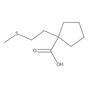 1-[2-(Methylsulfanyl)ethyl]cyclopentane-1-carboxylic acid Structure
