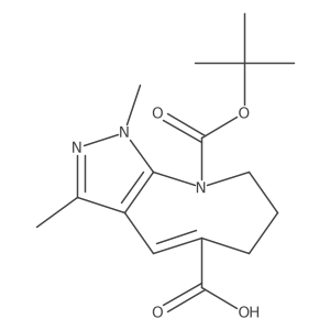 9-[(tert-butoxy)carbonyl]-1,3-dimethyl-1H,6H,7H,8H,9H-pyrazolo[3,4-b]azocine-5-carboxylic acid结构式
