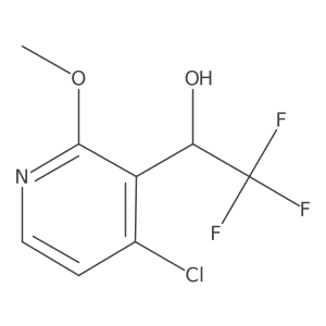 (1S)-1-(4-chloro-2-methoxypyridin-3-yl)-2,2,2-trifluoroethan-1-ol结构式
