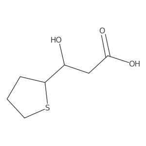 3-Hydroxy-3-(thiolan-2-yl)propanoic acid结构式