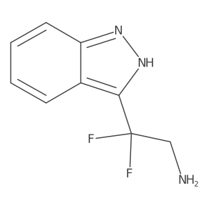 2,2-difluoro-2-(1H-indazol-3-yl)ethan-1-amine结构式