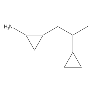 2-(2-Cyclopropylpropyl)cyclopropan-1-amine结构式