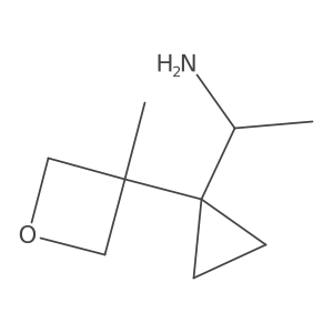1-[1-(3-Methyloxetan-3-yl)cyclopropyl]ethan-1-amine结构式