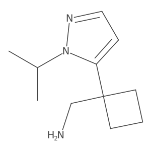 {1-[1-(propan-2-yl)-1H-pyrazol-5-yl]cyclobutyl}methanamine Structure