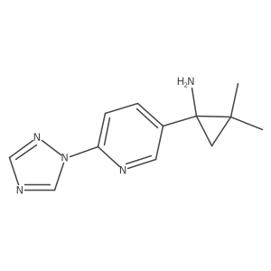 2,2-dimethyl-1-[6-(1H-1,2,4-triazol-1-yl)pyridin-3-yl]cyclopropan-1-amine Structure