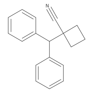 1-(Diphenylmethyl)cyclobutane-1-carbonitrile结构式