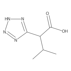 3-methyl-2-(1H-1,2,3,4-tetrazol-5-yl)butanoic acid结构式