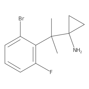 1-[2-(2-Bromo-6-fluorophenyl)propan-2-yl]cyclopropan-1-amine结构式