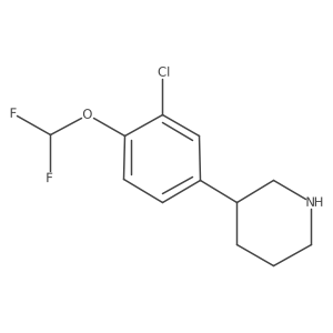 3-[3-Chloro-4-(difluoromethoxy)phenyl]piperidine结构式