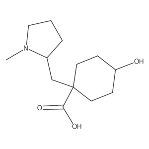 4-Hydroxy-1-[(1-methylpyrrolidin-2-yl)methyl]cyclohexane-1-carboxylic acid Structure
