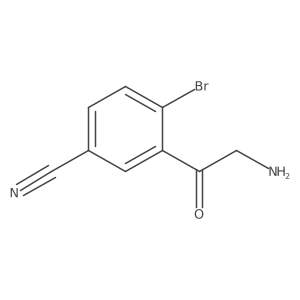 3-(2-Aminoacetyl)-4-bromobenzonitrile Structure