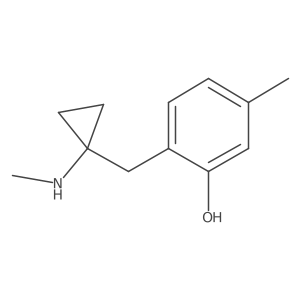 5-Methyl-2-{[1-(methylamino)cyclopropyl]methyl}phenol结构式