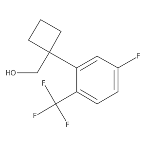 {1-[5-Fluoro-2-(trifluoromethyl)phenyl]cyclobutyl}methanol Structure