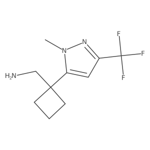 {1-[1-methyl-3-(trifluoromethyl)-1H-pyrazol-5-yl]cyclobutyl}methanamine结构式
