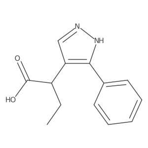 2-(3-phenyl-1H-pyrazol-4-yl)butanoic acid Structure