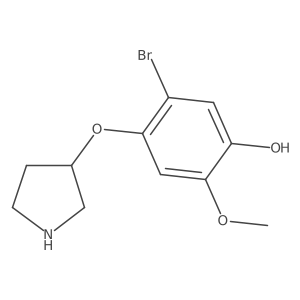 5-Bromo-2-methoxy-4-(pyrrolidin-3-yloxy)phenol结构式