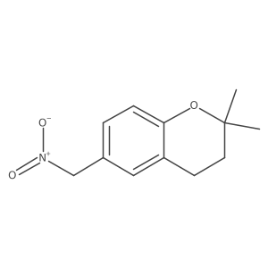 2,2-dimethyl-6-(nitromethyl)-3,4-dihydro-2H-1-benzopyran结构式