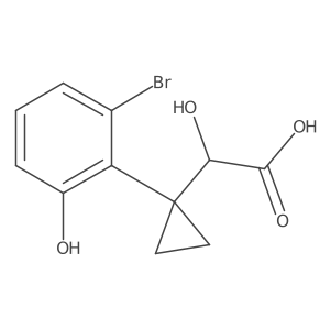 2-[1-(2-Bromo-6-hydroxyphenyl)cyclopropyl]-2-hydroxyacetic acid结构式