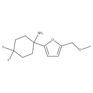 4,4-Difluoro-1-[5-(methoxymethyl)furan-2-yl]cyclohexan-1-amine结构式