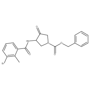 Benzyl 3-(3-bromo-2-methylbenzamido)-4-oxopyrrolidine-1-carboxylate结构式