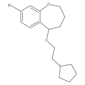 1-[2-[(8-Bromo-2,3,4,5-tetrahydro-1-benzoxepin-5-yl)oxy]ethyl]pyrrolidine结构式