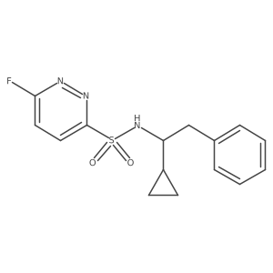N-(1-Cyclopropyl-2-phenylethyl)-6-fluoropyridazine-3-sulfonamide结构式
