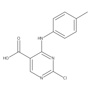 2-Chloro-4-(4-methylanilino)pyrimidine-5-carboxylic acid结构式