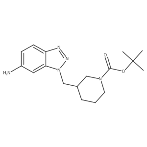 tert-butyl 3-[(6-amino-1H-1,2,3-benzotriazol-1-yl)methyl]piperidine-1-carboxylate Structure