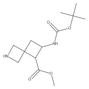 Methyl 6-((tert-butoxycarbonyl)amino)-2-azaspiro[3.3]heptane-5-carboxylate Structure