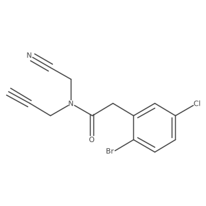 2-(2-bromo-5-chlorophenyl)-N-(cyanomethyl)-N-(prop-2-yn-1-yl)acetamide Structure