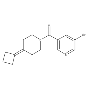 3-Bromo-5-(4-cyclobutylidenepiperidine-1-carbonyl)pyridine结构式