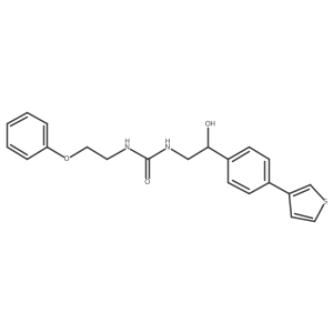 3-{2-Hydroxy-2-[4-(thiophen-3-yl)phenyl]ethyl}-1-(2-phenoxyethyl)urea结构式